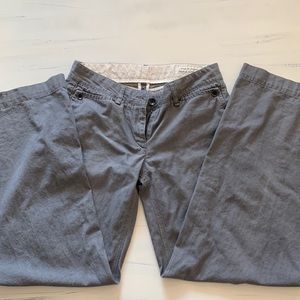 Rag and Bone gray wide leg cotton pants size 26 Handmade in NY